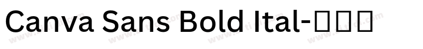 Canva Sans Bold Ital字体转换